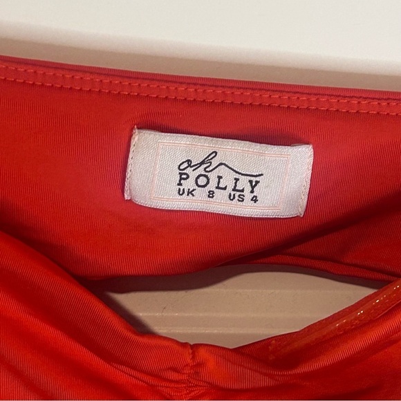 Oh Polly Rafaela Draped A-Line Mini Dress Size 4 - Picture 4 of 10